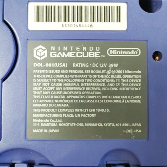 Purple Game Cube w/Cords and Game - Picture 3 of 7